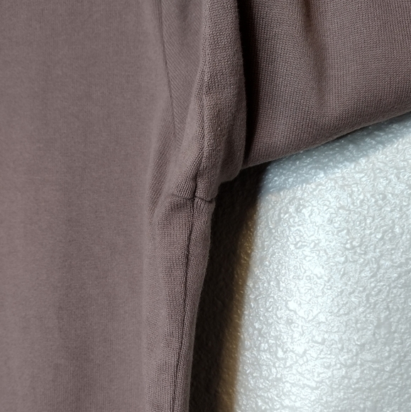 Kate Spade Saturday Boat Neck Minimalist Neutral Brown 3/4 Sleeve Top Sweater - Picture 8 of 13